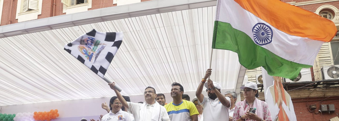 Hon'ble Chief Minister Shri Suvendu Adhikari at the International Yoga Day celebration in Kolkata