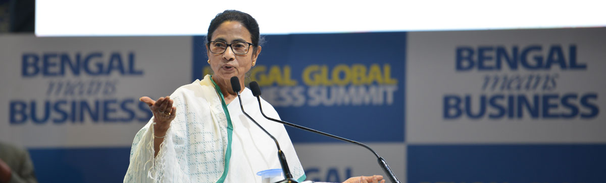 Hon'ble Chief Minister Mamata Banerjee at the Bengal Global Business Summit 2025